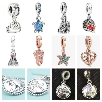 

PDD DZ 01 925 Sterling Silver Spring New Charm Pendant with DIY Bracelet Necklace Jewelry Gift Carving Suitable for Women