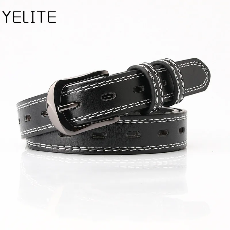

YELITE 2019 Hollow Belt Nylon Canvas Wild Jeans Personalized Design Fashion Ladies Decorative Belt Mens Brown Pin Buckle Belt