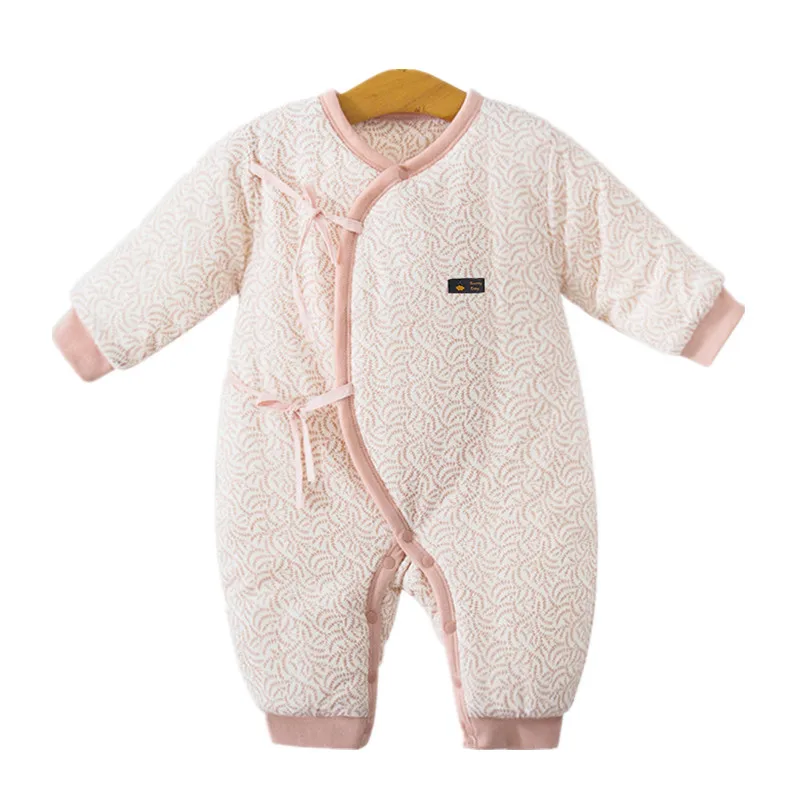 Комбинезон для новорожденных с хлопковой подкладкой зимняя одежда ползания 2020| |