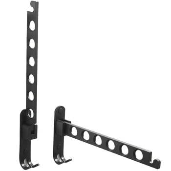 

HOT-Wall Mount Clothes Hanger Rack Wall Clothes Hanger Clothes Hooks with Swing Arm Holder Closet Organizers and Storage