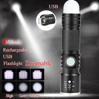 

Flashlight Led Flashlight Mini Q5 LED USB Rechargeable Zoom Flashlight Torch Lamp Light 4Modes фонарик lanterna #2A24