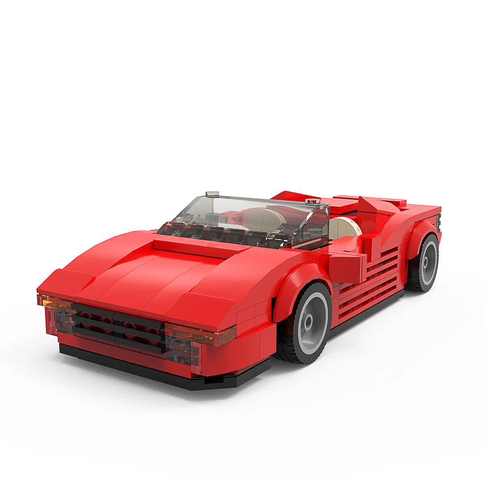 

MOC Super Racing Car Hypercar QV-Red Sports Vehicle Assemble Blocks Building Bricks Parts Children Toy Birthday DIY Gift 321PCS