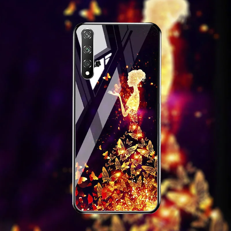 Чехол из закаленного стекла для huawei Honor 20 чехол, Жесткий ПК, цветной чехол для huawei Honor 20, чехол-бампер Honor20 pro чехол, задняя крышка
