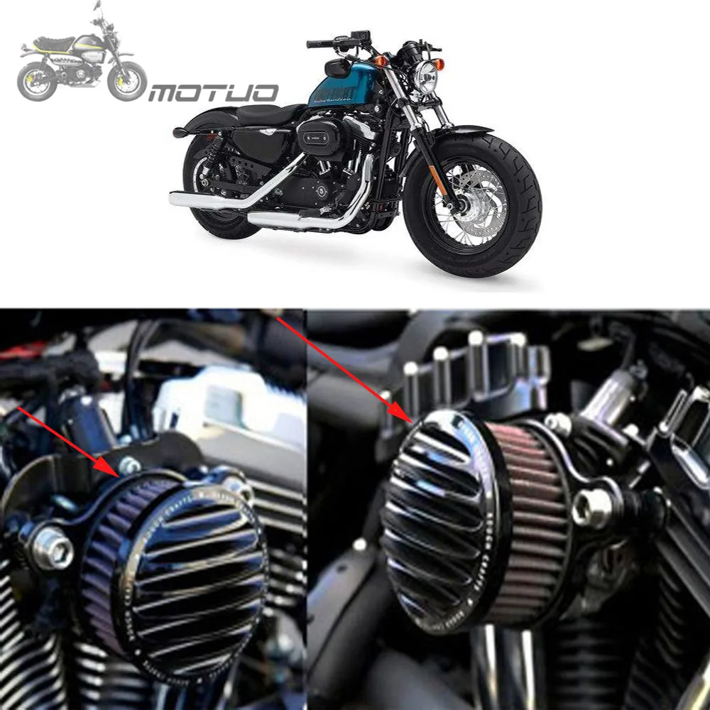 Мотоциклетный воздушный фильтр Система воздухоочистителя для Harley Sportster XL Iron 883 XL1200 48 72 2004