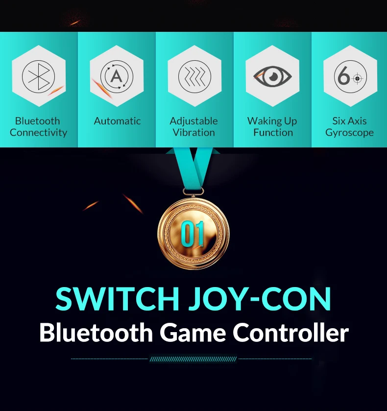 Беспроводной Bluetooth левый и правый внутренний игровой контроллер геймпад для N-Switch NS Joycon игра для N-Switch консоль NFC геймпады