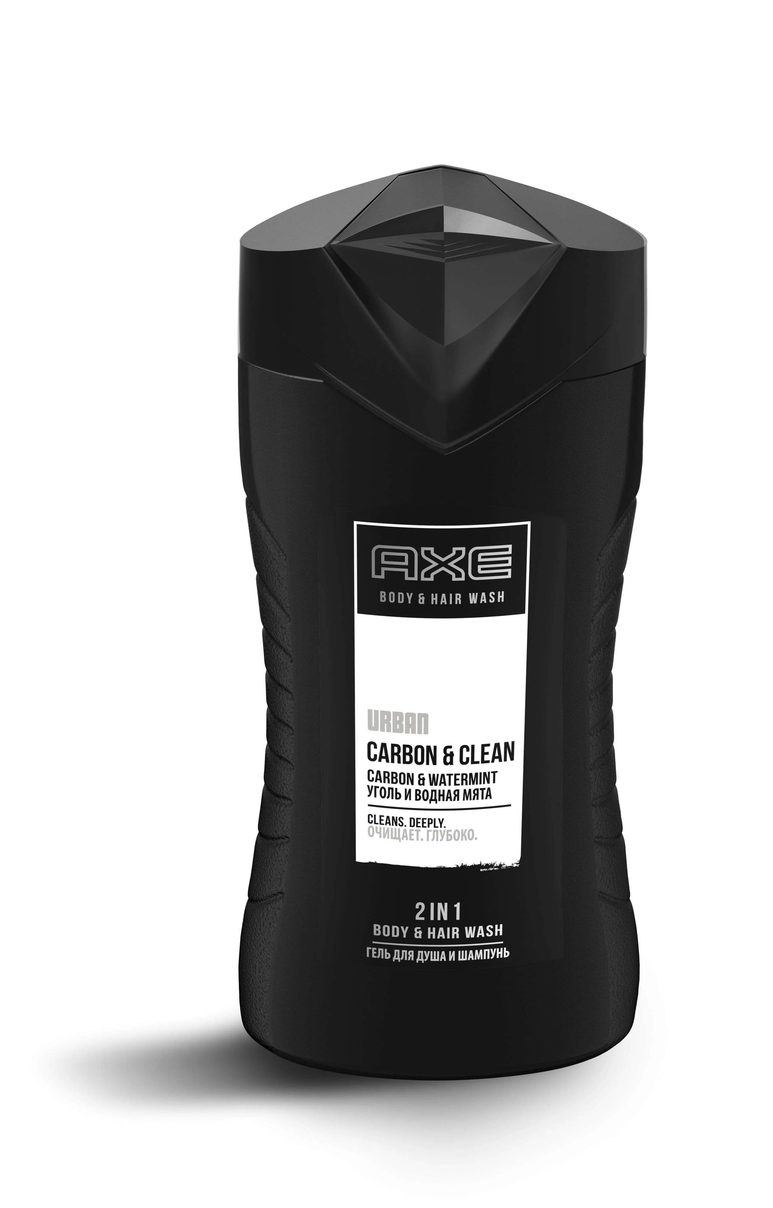Гель для душа и шампунь 2в1 «Urban. Carbon& Clean» Axe, 250 мл