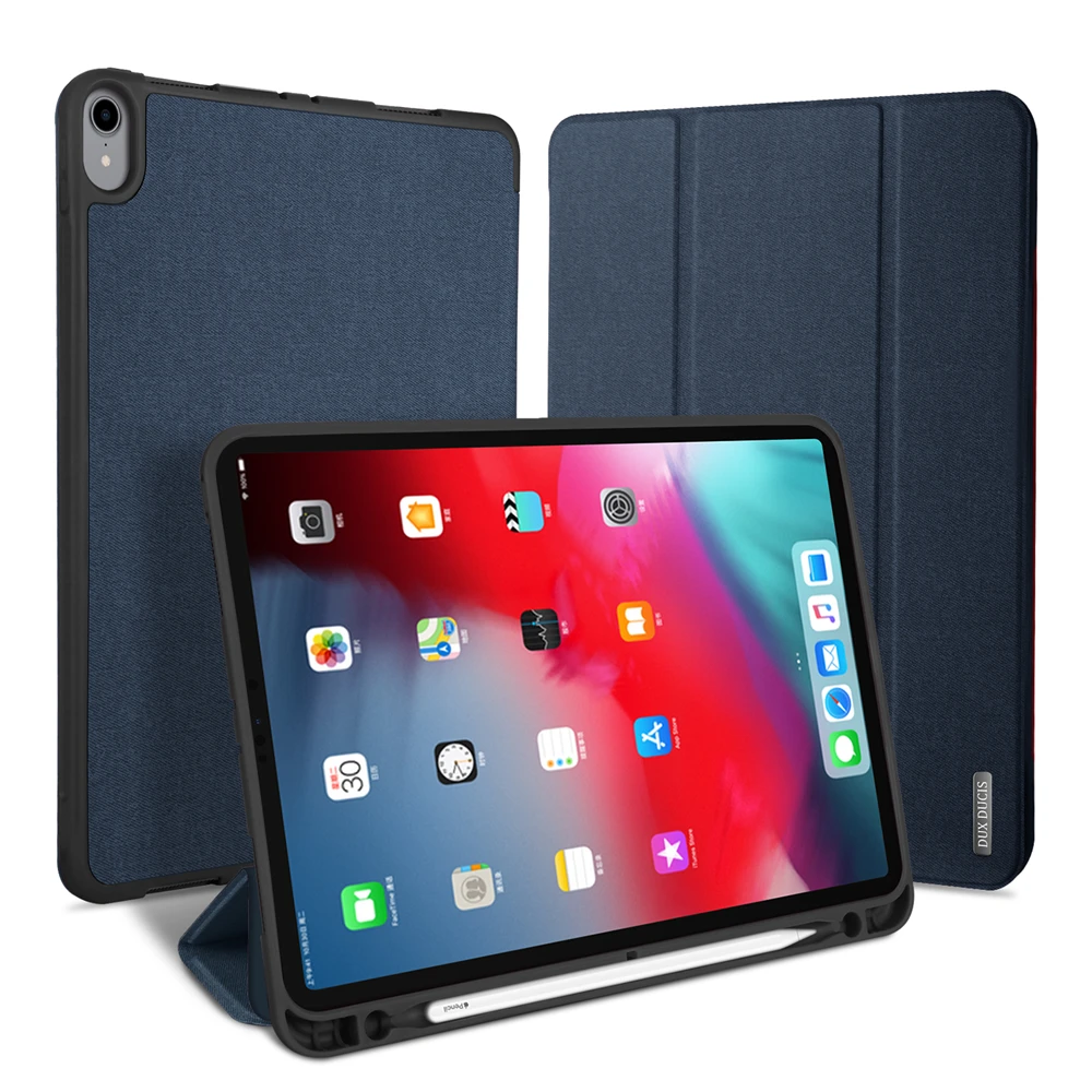 Для iPad Pro 12,9 дюйма чехол для планшета из искусственной кожи роскошный Флип кожаный складной Стенд чехол для планшета с функцией сна и подставка для ручки