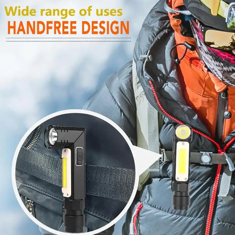 

Flashlight Skillful Manufacture Superior Quality Handfree Dual Fuel 90 Degree Waterproof Outdoor Mini LED Long Life