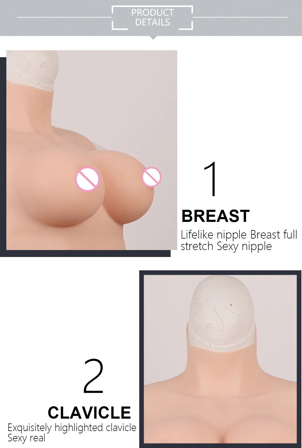 Upgrade Silicone Breast Form C Cup Fake False Boobs Mastectomy Transvestite Crossdresseing Tit For Crossdresser Drag Queen Sissy (3)