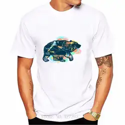 Bear Life акварельный 2019 Летний стиль 100% хлопок мужская футболка плюс размер 4XL 5XL футболка