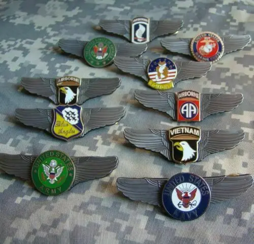 10 шт. WW2 военный значок ВВС США металлический в виде крыла пилота набор штырьков