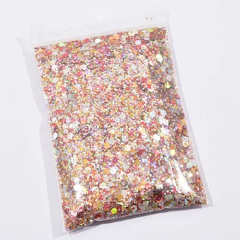 

NEW 50g/Bag Nai Glitter Sequins 28 Colors Hexagon Holographic Glitter Chunky Mixed Size Glitter 3D DIY Mermaid Silver Flakes KB#