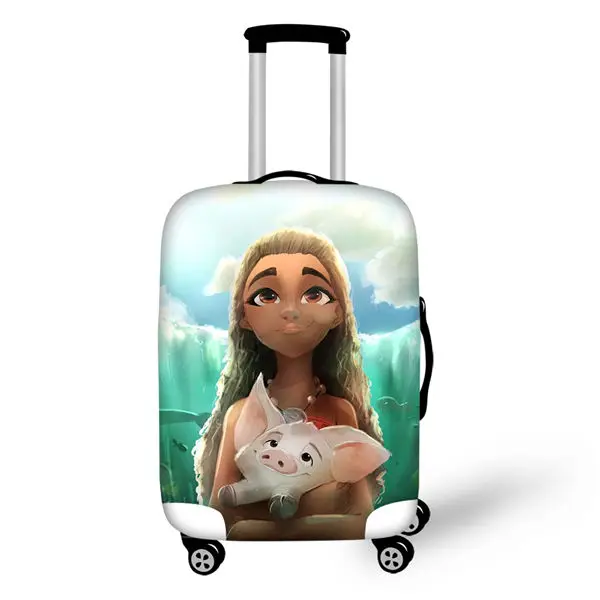 CDWX2740LMS HaoYun дорожный багажный чехол Moana Vaiana Princess с рисунком, чемодан, чехол с мультяшным дизайном, эластичный пыленепроницаемый и водонепроницаемый протектор - Цвет: CDWX2740LMS