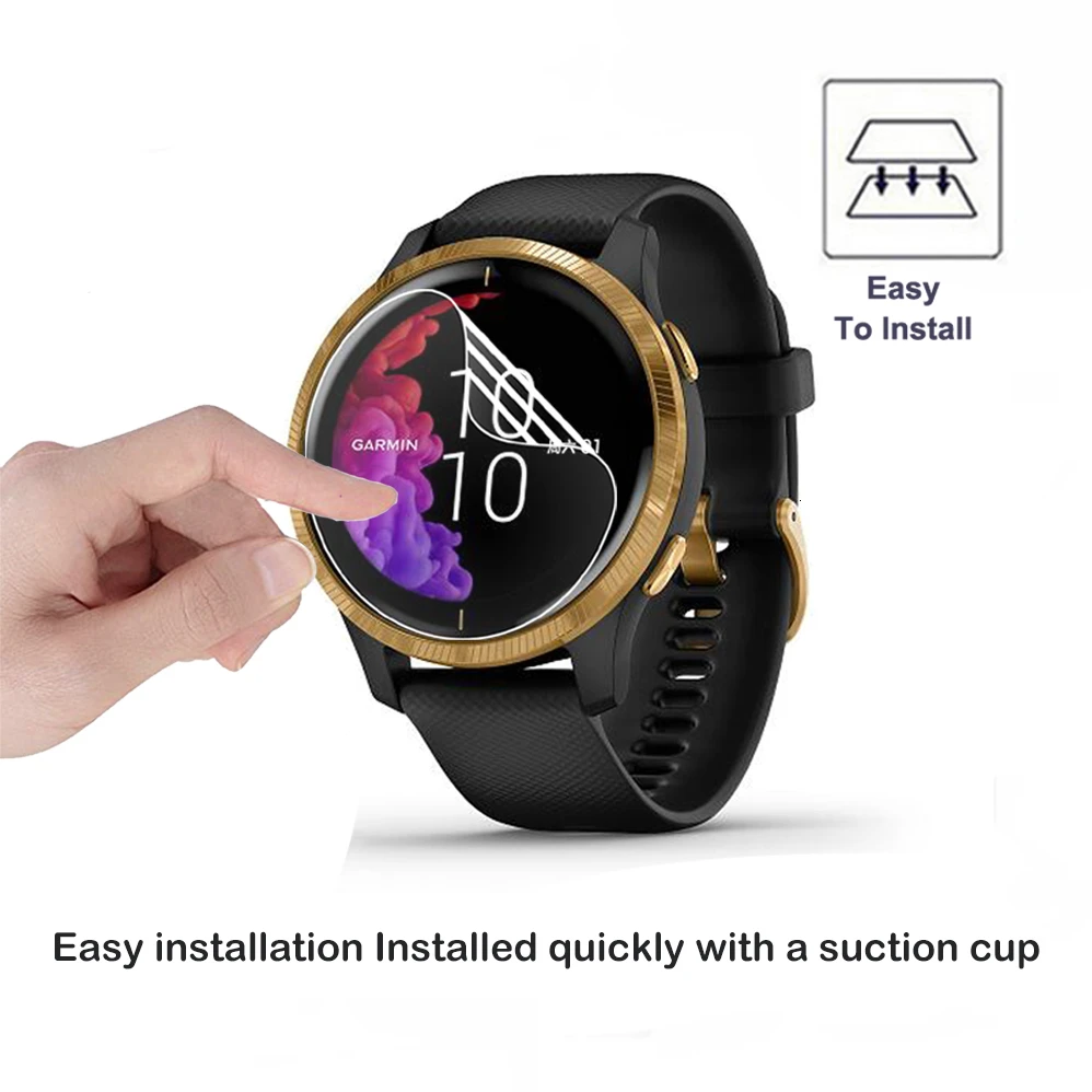 3Pack Screen Protector For Garmin Venu GPS Watch Hydrogel HD Clear Guard Full Cover Water-proof TPU Film For Garmin Venu