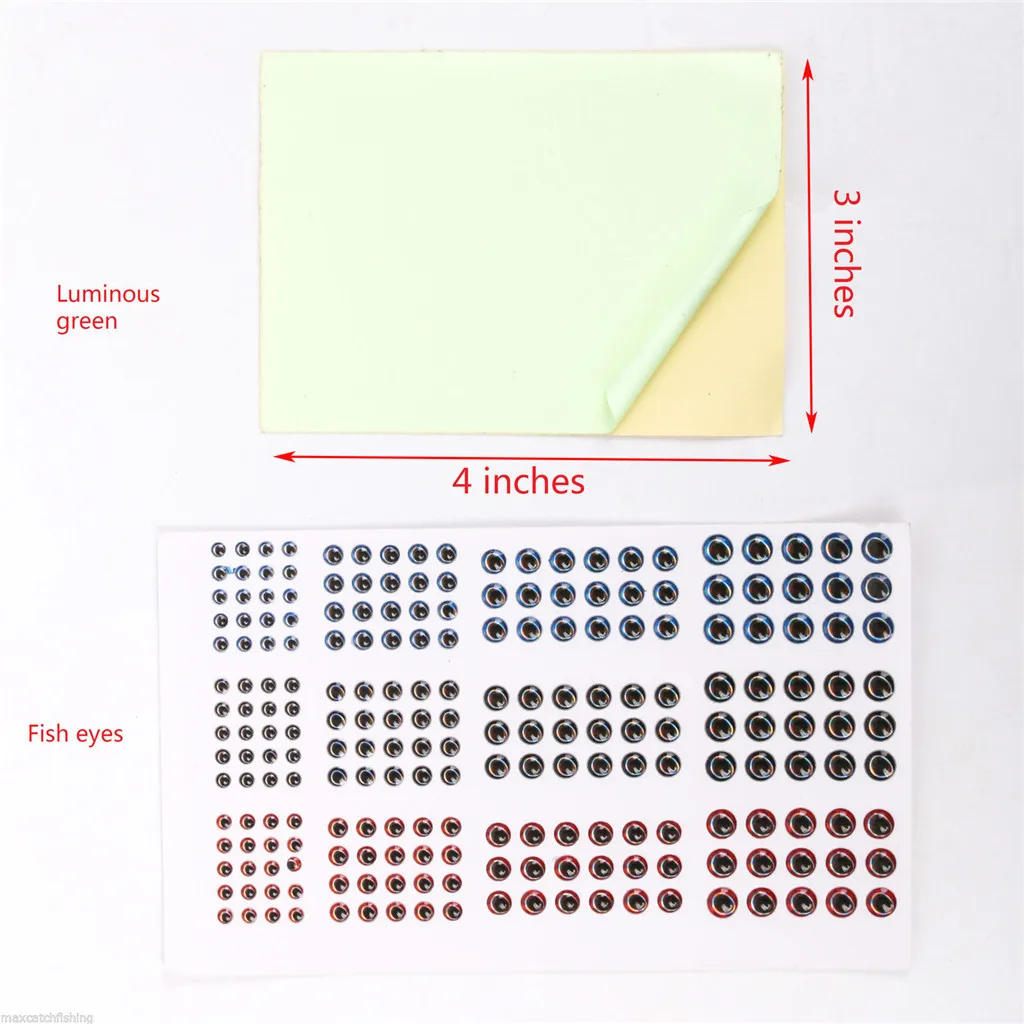 180pcs Epoxy Resin Sticker 3D Holographic Fishing Lure Eyes DIY Accessories