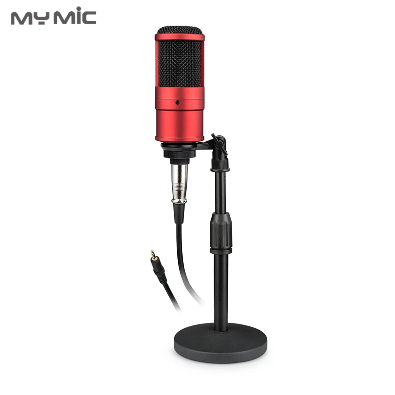 My Mic PR200Z конденсаторный Студийный микрофон для записи с настольной подставкой для прямой трансляции