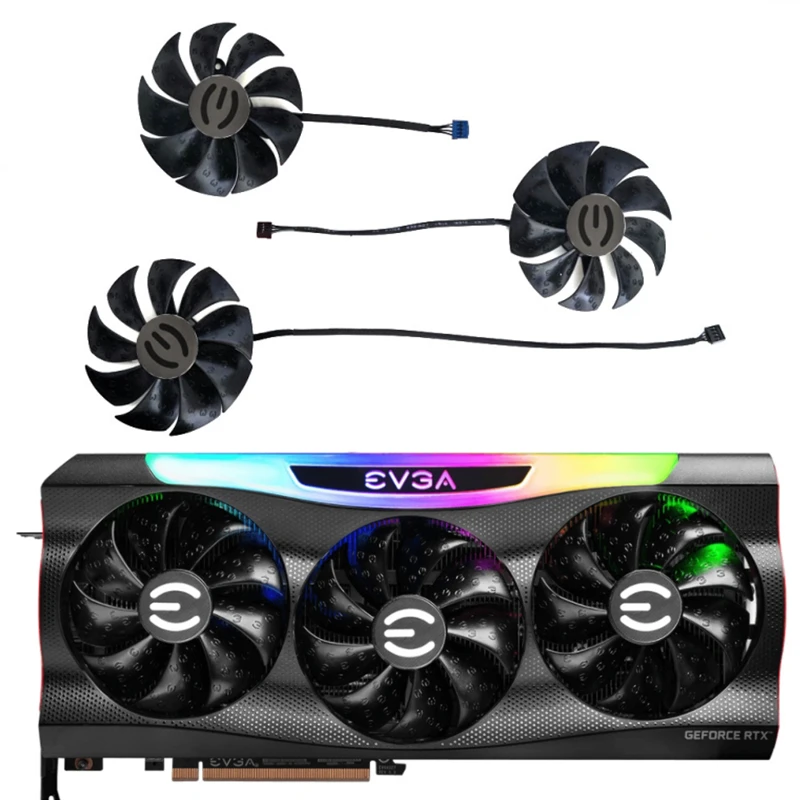 Новый вентилятор для видеокарты 88 мм 4 контакта PLD09220S12H EVGA RTX 3090 3070 3080 TI | Компьютеры