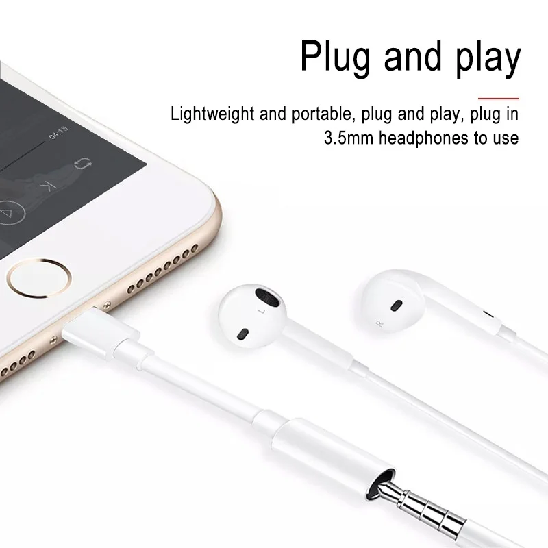 Для iPhone до 3,5 мм разъем для наушников адаптер для iPhone XS MAX X XR 8 7 Plus AUX аудио сплиттер кабель наушники Adaptador Auricular