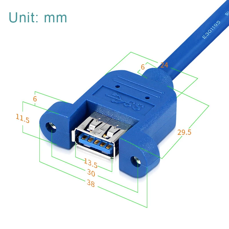 USB3.0 удлинитель мужчин и женщин с винтовым креплением разъем для ПК жесткий диск DJA99