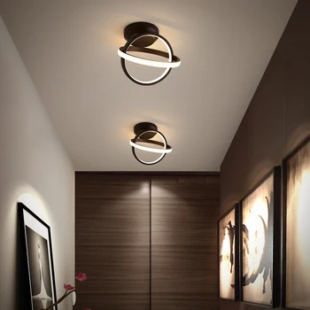 

Led Ceiling Lights Painted Home Deco Ceiling Lamp Fixtures White or Black 180x160mm 12W Modern LED Bulbs Daily Lighting Kitchen