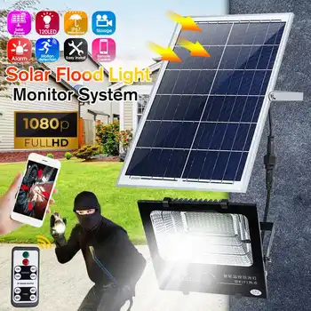 

40W 120 LED 1080P Wireless Solar Floodlight Outdoor Solar Lamp IP67 Night Vision PIR Motion Sensor Spotlight Monitor System