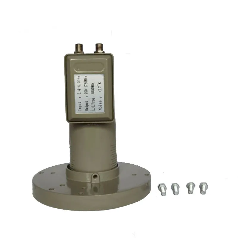 

LNB Band C Dual Output Lnbf Strong Signals High Definition Twin Out 3.4-4.2GHz Universal Dish Lnb Use with Panel Dish Antenna