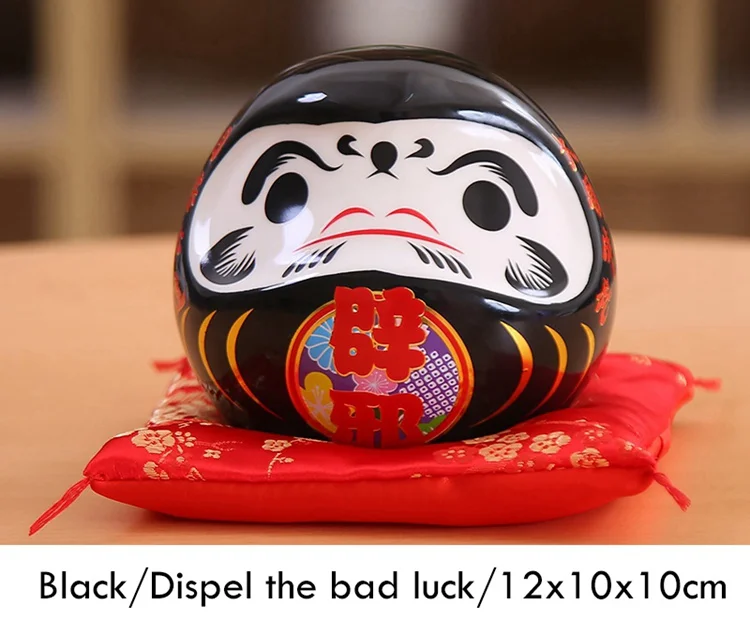 4,5 дюймов Maneki Neko Daruma орнамент керамическая статуя кота подарок для украшения дома фэн-шуй копилка