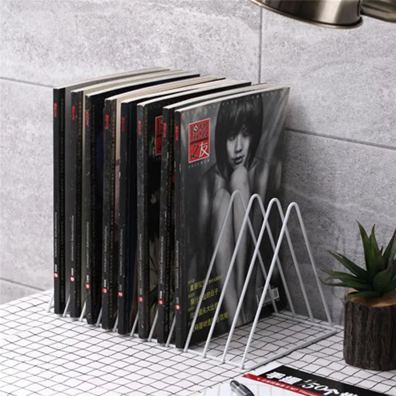 Imixlot скандинавские простые геометрические книжные полки настольные железные художественные книжные концы Многофункциональный книжный органайзер для хранения журналов