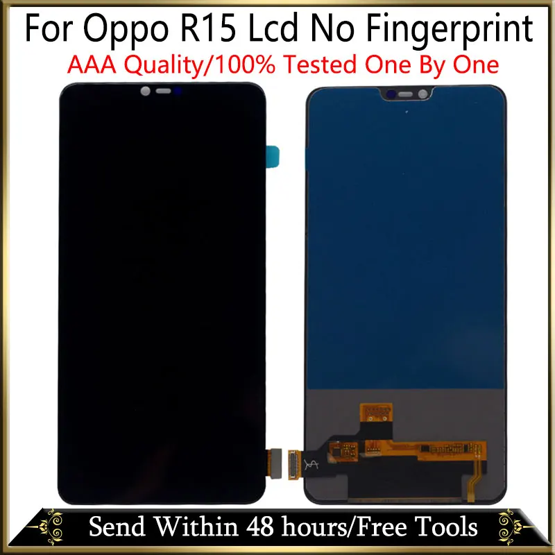 100% протестированный ЖК-дисплей для Oppo R15 экран с сенсорным датчик экрана в сборе