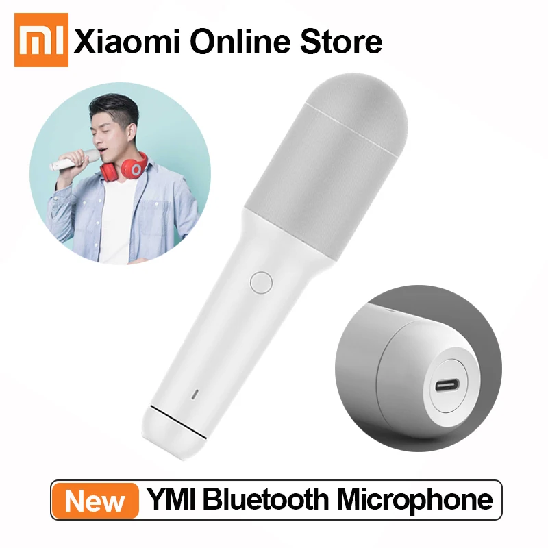 

Xiaomi YMI Bluetooth integrated karaoke microphone Wireless Handheld Aux Type-C Portable Mic for family gathering live broadcast