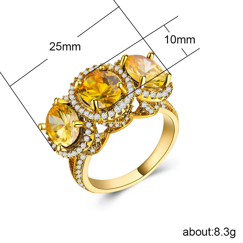 Bague Ringen Настоящее 925 Серебряное очаровательное кольцо золотого цвета с сапфировым драгоценным камнем ювелирные изделия обручальные кольца Размер 6-10