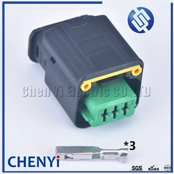 

1 set TE 3 Pin female 36216E4 FCI auto wiring cable waterproof connector crankshaft sensor plug 1801179-5 1801179 for Peugeot