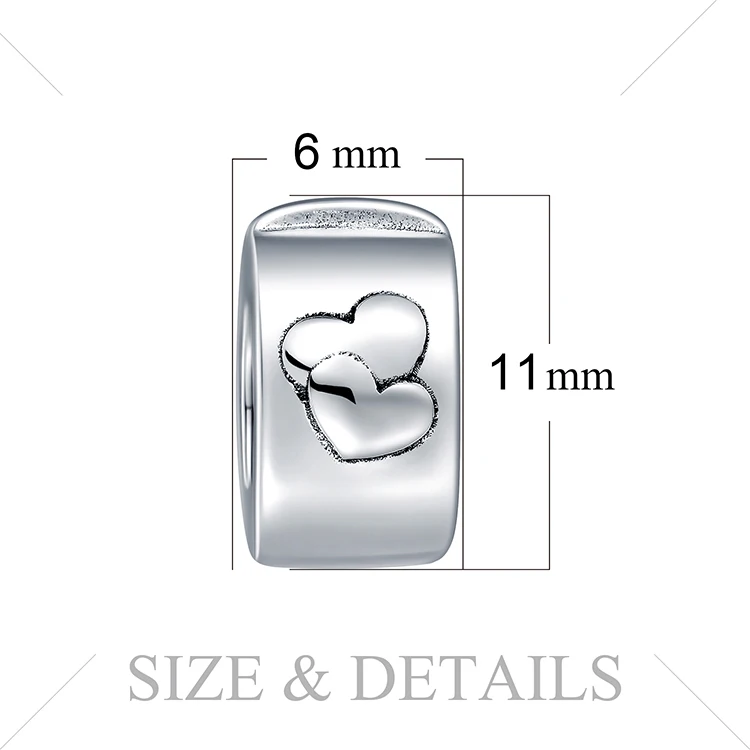 JewelryPalace 925 пробы серебро выгравированы сердца круглый Шарм бисера Fit браслеты из бисера для женщин бисером цепочки и ожерелья