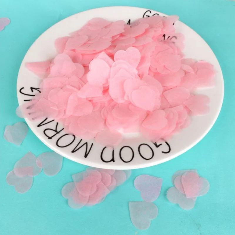 

Paper Heart Confetti Biodegradable Colorful Confetti Paper For Wedding Party Valentine's Day Filled Balloon Decor