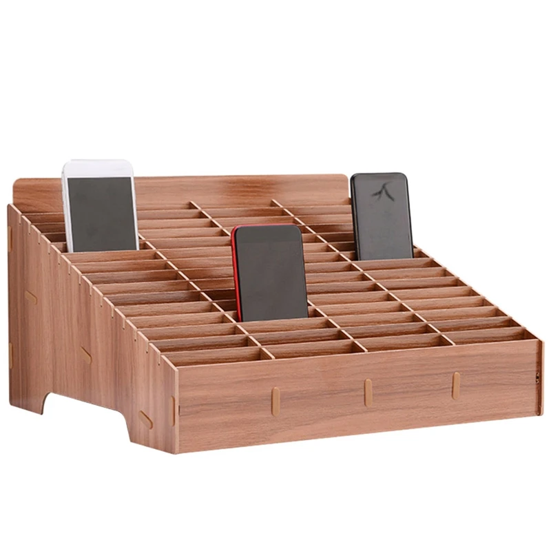 

FFYY-Multi-Function Wooden Storage Box Mobile Phone Repair Tool Box Desk Organizer Box for Office Classroom