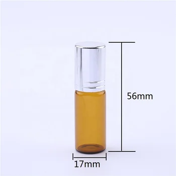 

Free shipping 10 pcs Essential oil use 5ml amber roll on perfume glass bottle with glass roller