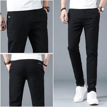 

2019 Men Leisure Pants Male Feet Pants Young Men Solid Color Harlan Pants Lace Elastic Feet Sports Pants