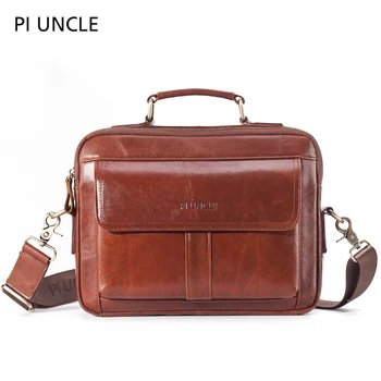 

PI UNCLE Genuine Leather Men's Bags Messenger Bags Handbag Crossbody Bags Shoulder Bags For Male Hook Bags Chest Bags Trendy New