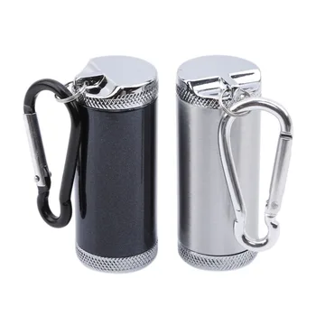 

Portable Pocket Vehicle Ashtray With Keychain Mini Alloy Car Ashtray With Cover Outdoor Beach Ashtray