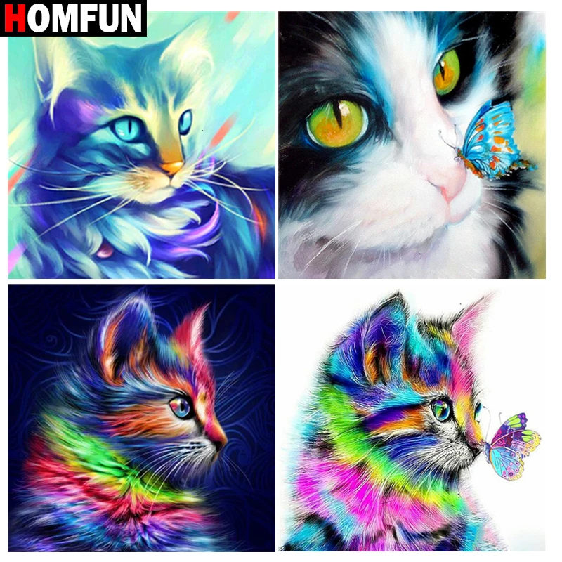 Diamond Embroidery Painting Cross-Stitch Rhinestone-Of-Picture Animal-Color Square/round