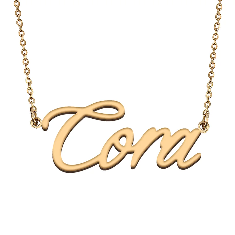 Cora Custom Name Necklace Customized Pendant Choker Personalized Jewelry Gift for Women Girls Friend Christmas Present