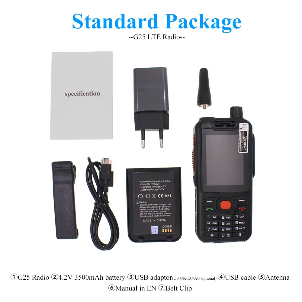 Anysecu G25PLUS 4G LTE сетевой домофон Android Walkie Talkie F25+ 4G wifi радио Телефон радио работает с Zello REAL PTT