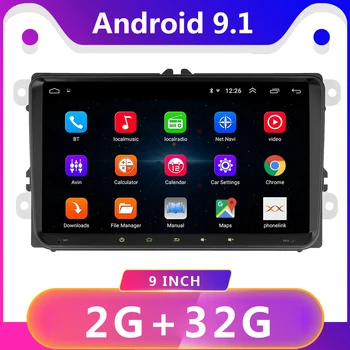 

9 inch Android 9.1 2 din Car Radio GPS Multimedia player For VW/Volkswagen/Golf/Tiguan/Passat/b7/b6/leon/Skoda/Octavi 2G+32G