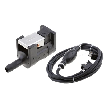 

Marine Boat 10FT/3 Meter Long Fuel Line Assembly Kit - 1/4 inch 6mm Hose with Primer Bulb & Engine Barb Conncector (Black)
