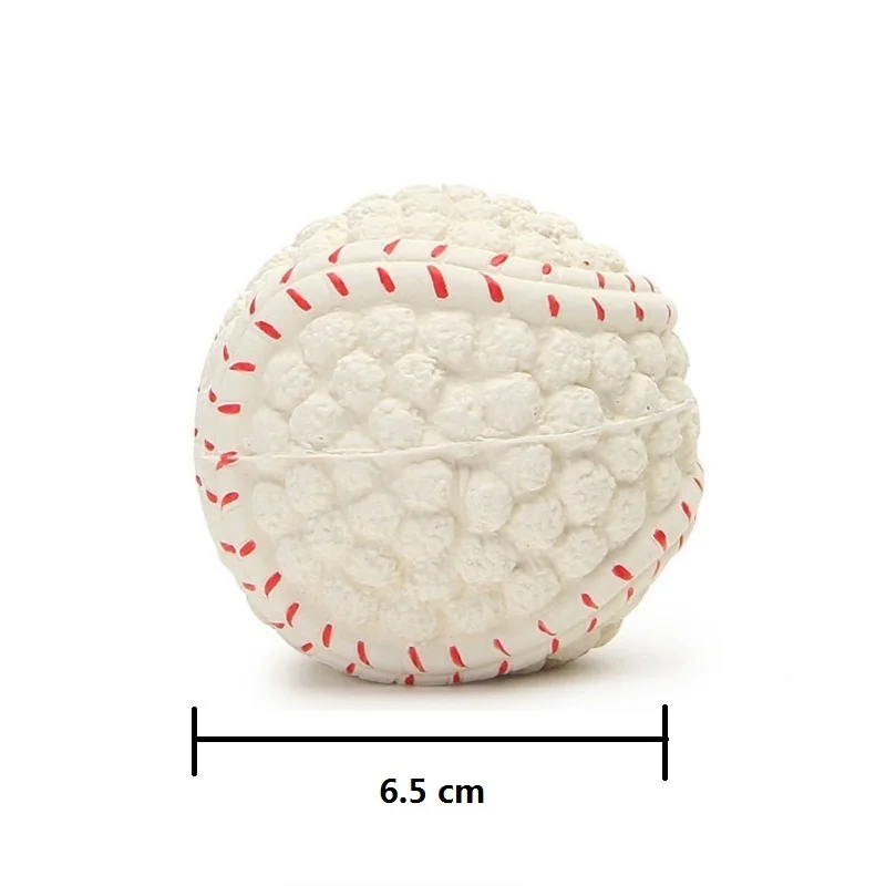 Baseball S Игрушка для домашних собак пищалка Жевательные Шарики мягкая резиновая заполненная интересный Теннисный футбол для домашних любимцев собак кошек чистка зубов интерактивные игрушки - Цвет: Baseball S