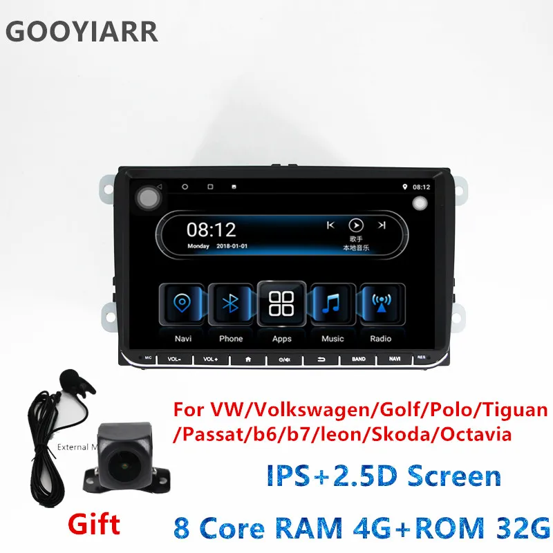 2din мультимедиа для Android плеер стерео радио для VW Volkswagen Golf Polo Tiguan Passat b7 b6 leoon Skoda Octavia Yeti rapid