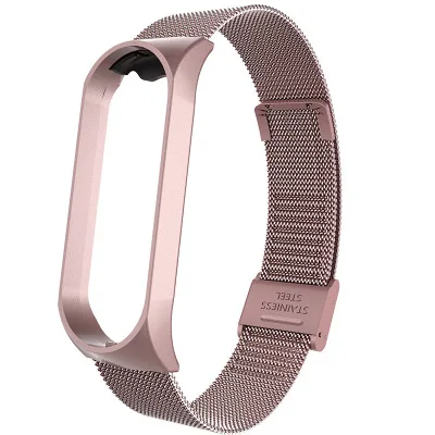 Металлический браслет из нержавеющей стали mi Band 4 Модный Цветной ремешок из углеродного волокна для mi Band 4 3 Xiaomi mi Band 4 сменный Браслет - Цвет: Metal buckle 09