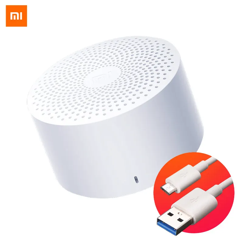 With Cable Xiaomi XiaoAi Bluetooth динамик портативный мини беспроводной Bluetooth динамик сабвуфер умный Голосовое управление водонепроницаемый USB - Цвет: With Cable