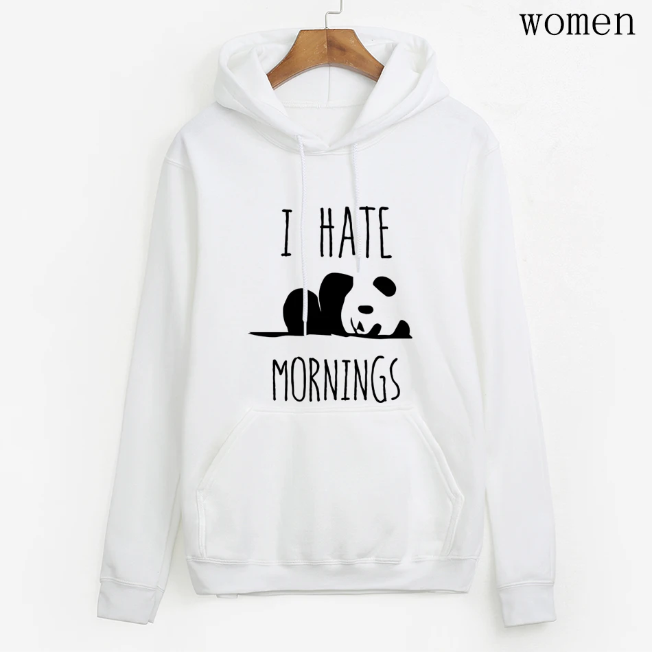 Tracksuis Модные женские толстовки с длинным рукавом 2020 Moletom Feminino флисовые панда i Hate