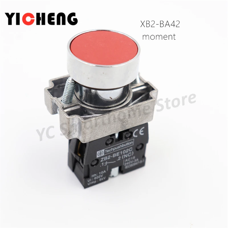 O Push Button Switches 600V 10A 22mm Y090 LAY37 5x Blue Momentary OFF-ON N